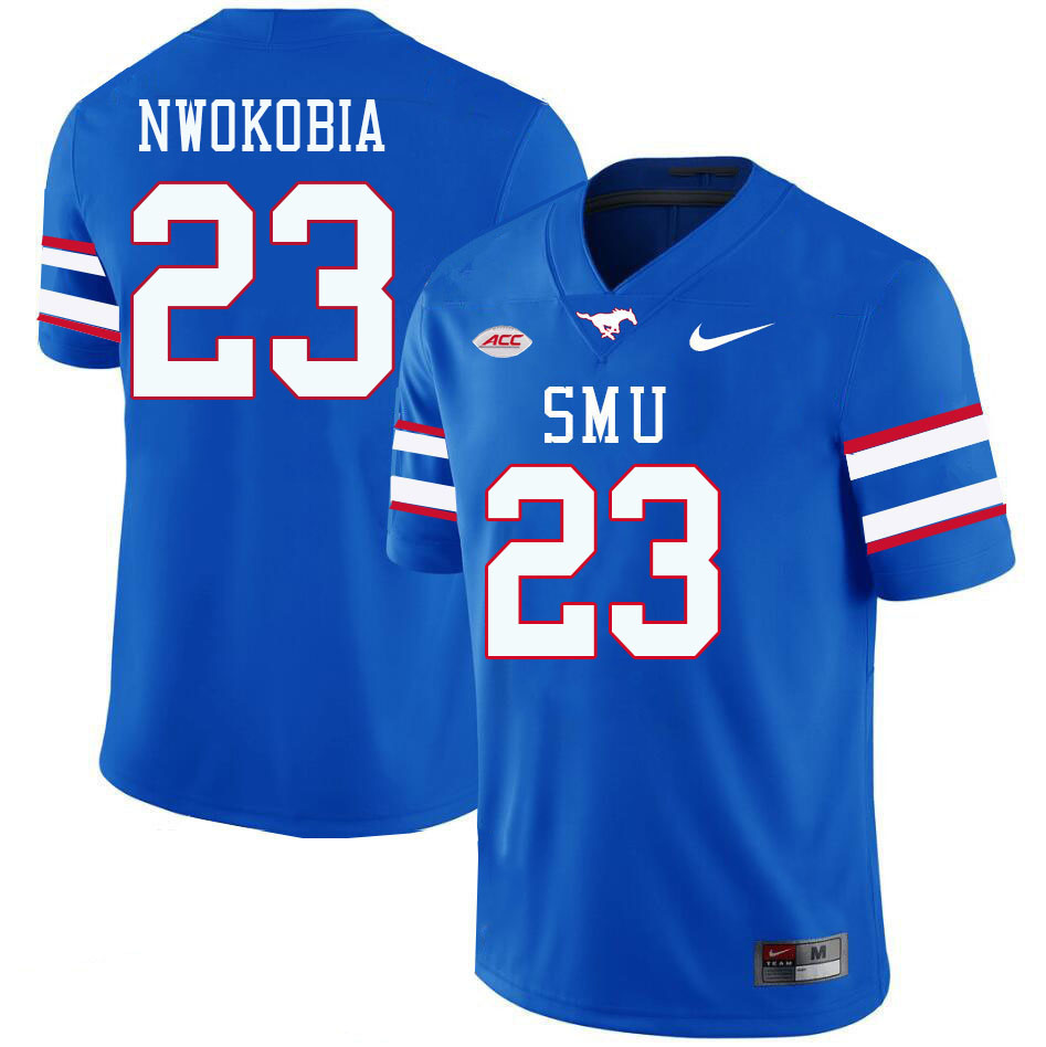 SMU Mustangs #23 Isaiah Nwokobia College Football Jerseys Stitched Sale-Royal
